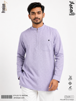 Men’s premium lavender textured Katoya with Mandarin collar and zipper