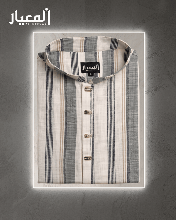 Al Meeyar Premium Multi-Stripe Mens Panjabi