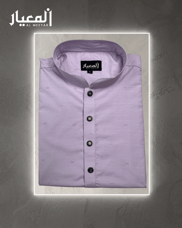 Al Meeyar Premium Lilac Textured Mens Panjabi