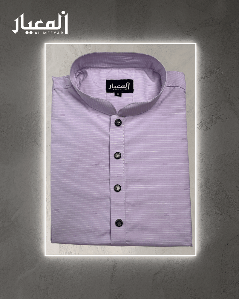 Al Meeyar Premium Lilac Textured Mens Panjabi