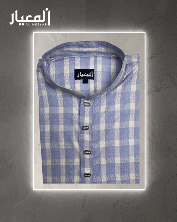 Al Meeyar Premium Solid Pastel Voile Mens Panjabi